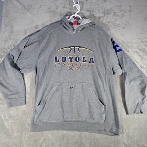 Nike Loyola Basketball Hoodie Pullover Sweatshirt Number 32 Gray‎ XL